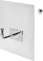 Viega Eco Plus afdekplaat wastafel 780 x 720 mm glas - ESG helder/lichtgrijs