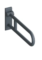 HEWI barre d`appui relevable ,L=900mm, fixe, edition mat, gris anthracite