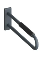 HEWI barre d'appui ,L=600mm,av.rembour., ed. mat, gris anthracite