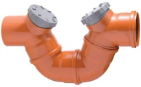 Eupen Eucarigid-RE PVC RIO siphon FF 110 x 110 mm - orange
