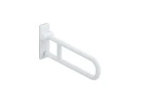 HEWI barre d`appui relev. a+,mobile, fixe, L=700mm, blanc de sécurité