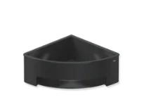 HEWI panier de douche ,solution d´angle, poudre, noir mat/noir mat