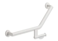 Hewi 900 L-barre de maintien coud. 135°,av.kit ult.,Ø32, ga., poudré, blanc mat