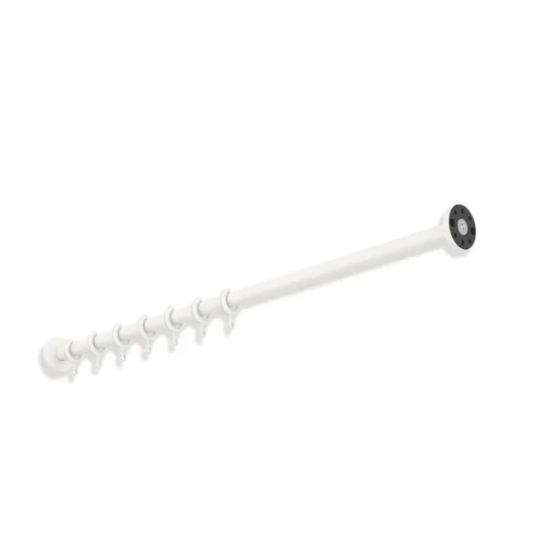 HEWI tringle à rideau , Ø25 L=1000mm, 10 anneaux, poudre, blanc mat