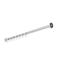 HEWI tringle à rideau , Ø25 L=1000mm, 10 anneaux, brossée