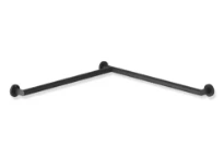 HEWI barre d.douche , Ø32,ga,W1=765, W2= 765, rev.poudre, noir mat