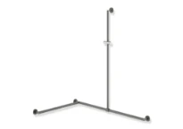 HEWI barre d.douche Ø25/30,ga,A1=1250, W1=1185,W2=765,poudre,gris foncé mat/chr
