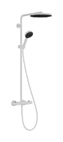 Hansgrohe Pulsify S Puro Showerpipe 260 1jet EcoSmart avec thermostat Ecostat Fine et douchette 3jet - blanc mat