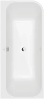 Villeroy & Boch Architectura OffSet bain 1800 x 800 mm - acryl - blanc -  modèle gauche - avec panneau frontal