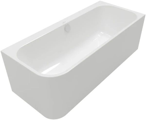 Villeroy & Boch Architectura OffSet bad 1700 x 750 mm - acryl - wit - rechtse uitvoering - met frontpaneel