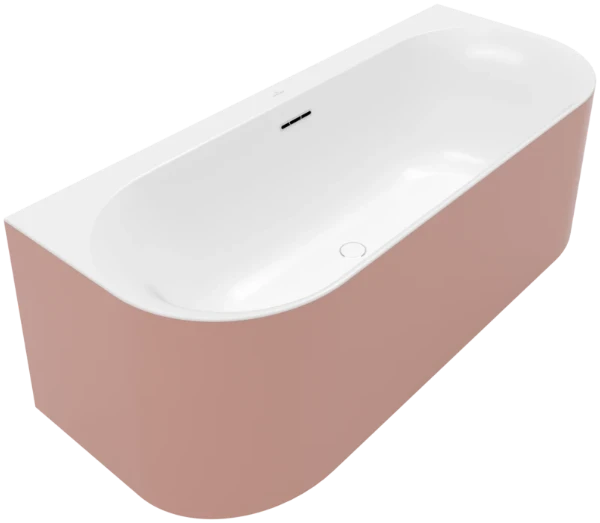 Villeroy & Boch Loop & Friends Back-to-wall bain 1800 x 800 - Acryl - Stone White - avec panneau frontal