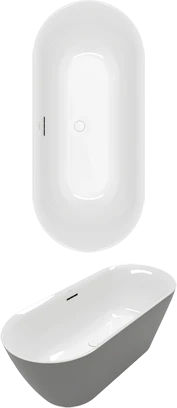 Villeroy & Boch Loop & Friends baignoire en îlot 1700 x 750 x 590 mm - acryl - Stone White