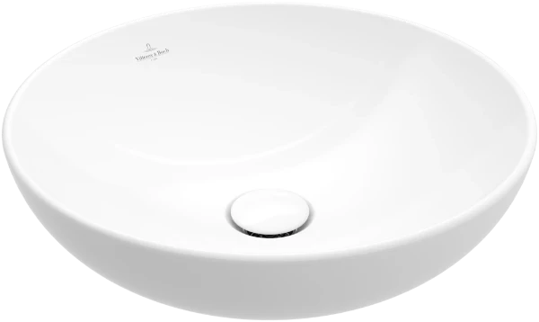 Villeroy & Boch Loop & Friends opzetwastafel 380 x 380 x 130 mm - wit - zonder kraangat - met overloop