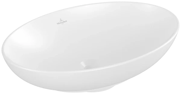 Villeroy & Boch Loop & Friends vasque à poser 560 x 380 x 120 mm - Stone White CeramicPlus - sans trou de robinetterie - avec trop-plein