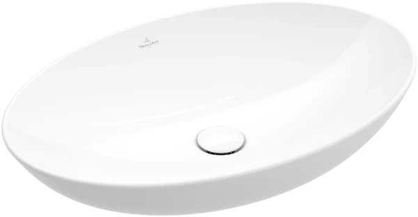 Villeroy & Boch Loop & Friends vasque à poser 620 x 420 x 120 mm - blanc - sans trou de robinetterie - avec trop-plein