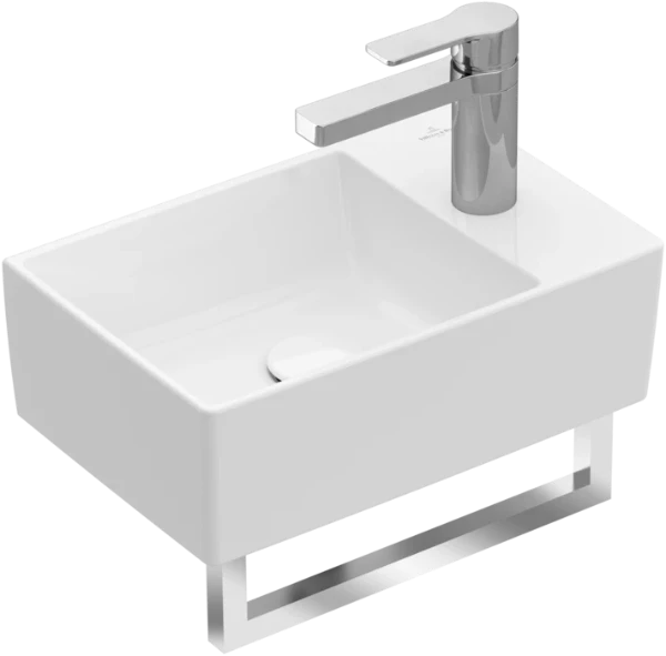 Villeroy & Boch Memento 2.0 handenwasser 400 x 260 mm - wit - met kraangat - zonder overloop