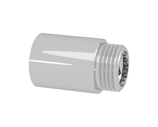 ProOne Brassline chroom verlengstuk MF 1/2 x 40 mm (zak 10st) - prijs per stuk - enkel geschikt voor water