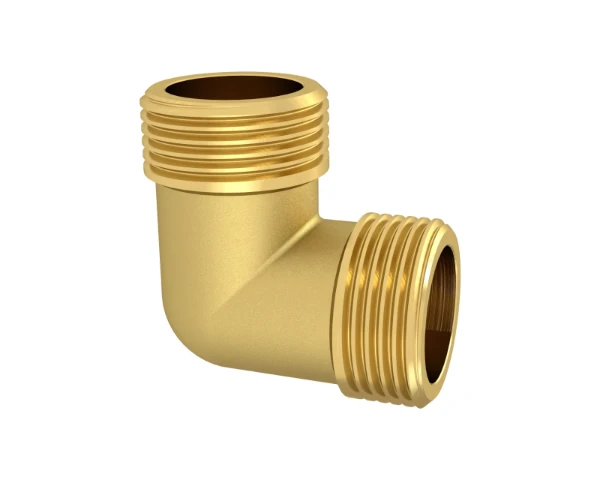 ProOne Brassline messing knie 90° MM 3/8 x 3/8 (zak 10st) - prijs per stuk - enkel geschikt voor water
