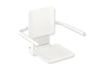 Hewi 900 siège susp., petit avec accoudoir poudré blanc mat/balnc mat