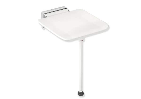 Hewi 900 siège rel.av.supp.planch. 350x415mm cons.murale CR, blanc de sécurité