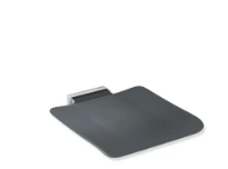 HEWI  siège relev. 450x525mm console murale chromé, gris anthracite