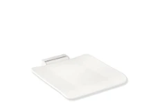 HEWI  siège relevable, grand,revêtu poudre, blanc mat/blanc mat