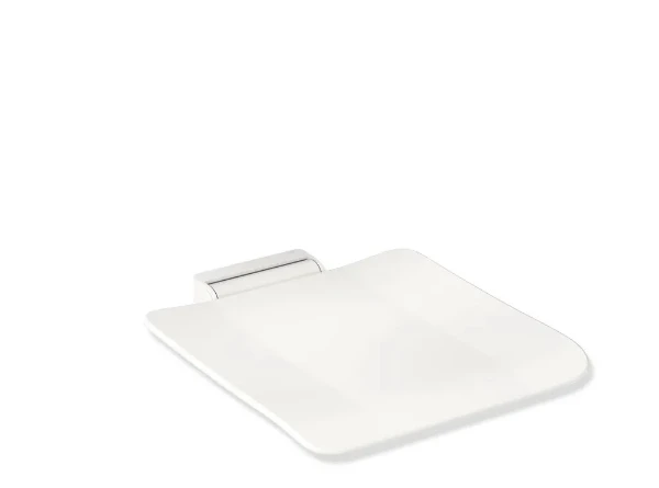 HEWI  siège relevable, grand,revêtu poudre, blanc mat/blanc mat