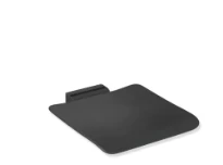 HEWI siège rel. mob. , grand,revêtu poudre, noir mat/noir mat