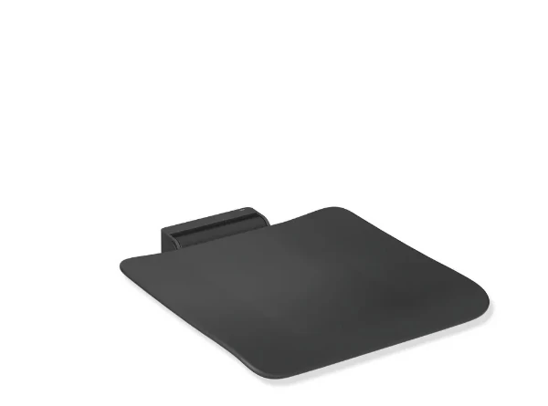 HEWI siège rel. mob. , grand,revêtu poudre, noir mat/noir mat