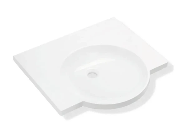 Hewi lavabo 600 x 550 mm - blanc alpin - sans trou de robinet - sans trop-plein