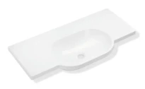 Hewi serie 950 lavabo 850 x 415 mm - blanc alpin - sans trou de robinet - sans trop-plein