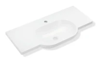 Hewi serie 950 lavabo 850 x 415 mm - blanc alpin - avec trou de robinet - sans trop-plein
