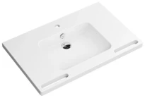 Hewi serie 950 lavabo 850 x 550 mm - cuvette rectangulaire - blanc alpin - avec trou de robinet - avec trop-plein - avec poignées