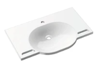 Hewi serie 950 lavabo 850 x 550 mm - blanc alpin - avec trou de robinet - sans trop-plein - avec poignées