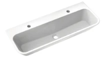 Hewi Kids lavabo 900 x 350 mm - blanc alpin - 2 trous de robinet - sans trop-plein