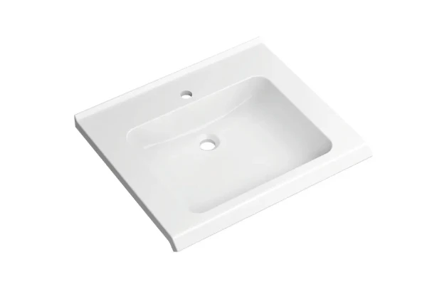 Hewi serie 950 lavabo 650 x 565 mm - blanc alpin - avec trou de robinet - sans trop-plein - avec bord de préhension