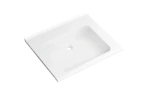 Hewi serie 950 lavabo avec dosseret 650 x 550 mm - cuvette rectangulaire - sans trou de robinet - sans trop-plein - modulaire