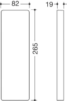 HEWI  cache, brossée, barre relev. mob., cadre polyamide, noir foncé