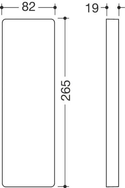HEWI  cache, brossée, barre relev. mob., cadre polyamide, noir foncé