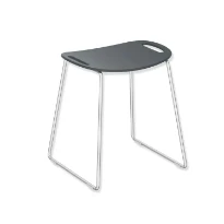 HEWI tabouret av. barre de maintien, charpente brossée mat, gris anthracite