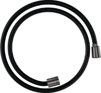 Axor ShowerSolutions flexible de douche en textile 1/2 x 1250 mm - avec écrou conique et cylindrique - Chrome noir brossé