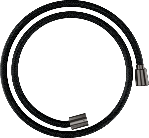 Axor ShowerSolutions flexible de douche en textile 1/2 x 1250 mm - avec écrou conique et cylindrique - Chrome noir brossé