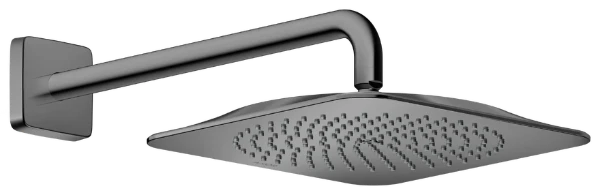 Axor Citterio C douche de tête 270 x 270 mm - EcoSmart 1jet - avec bras de douche - Chrome noir poli