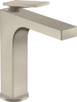 Axor Citterio 160 mitigeur lavabo avec poignée droite - vidange non verrouillable - Nickel brossé