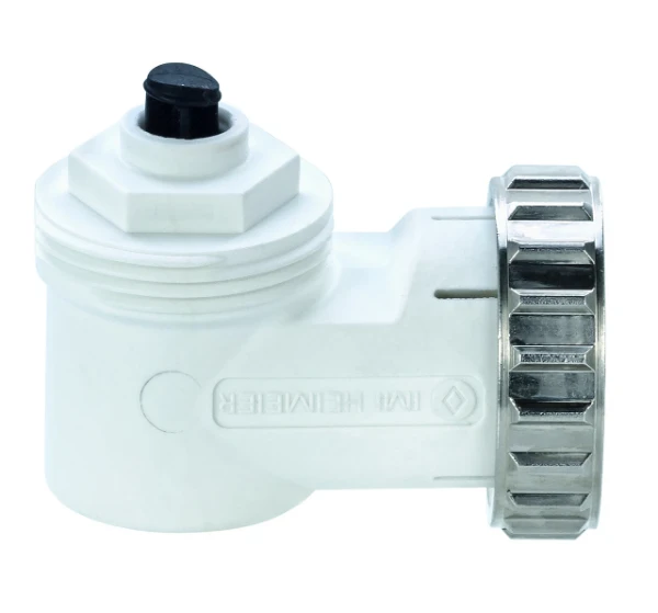 Heimeier Acces haakse adaptorbocht M30 x 1,5 voor thermostaatknop WK - Wit