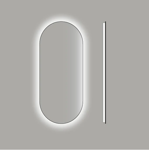 Inbani Strato Oval miroir ovale 1200 x 600 mm avec éclairage LED 3000K