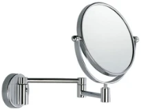 Inda miroir grosissant 20CM CM chromé montage mural pivotable - double-face
