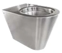 Intersan WC1 toilette sorti H Back to Wall - inox - sans trous pour siège