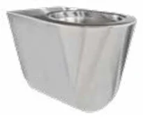 Intersan WC2 toilette suspendue - inox - sans trous pour siège