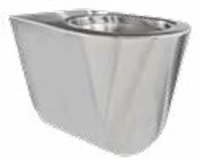 Intersan WC2 toilette suspendue - inox - sans trous pour siège